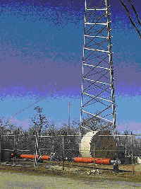 The antenna on the ground